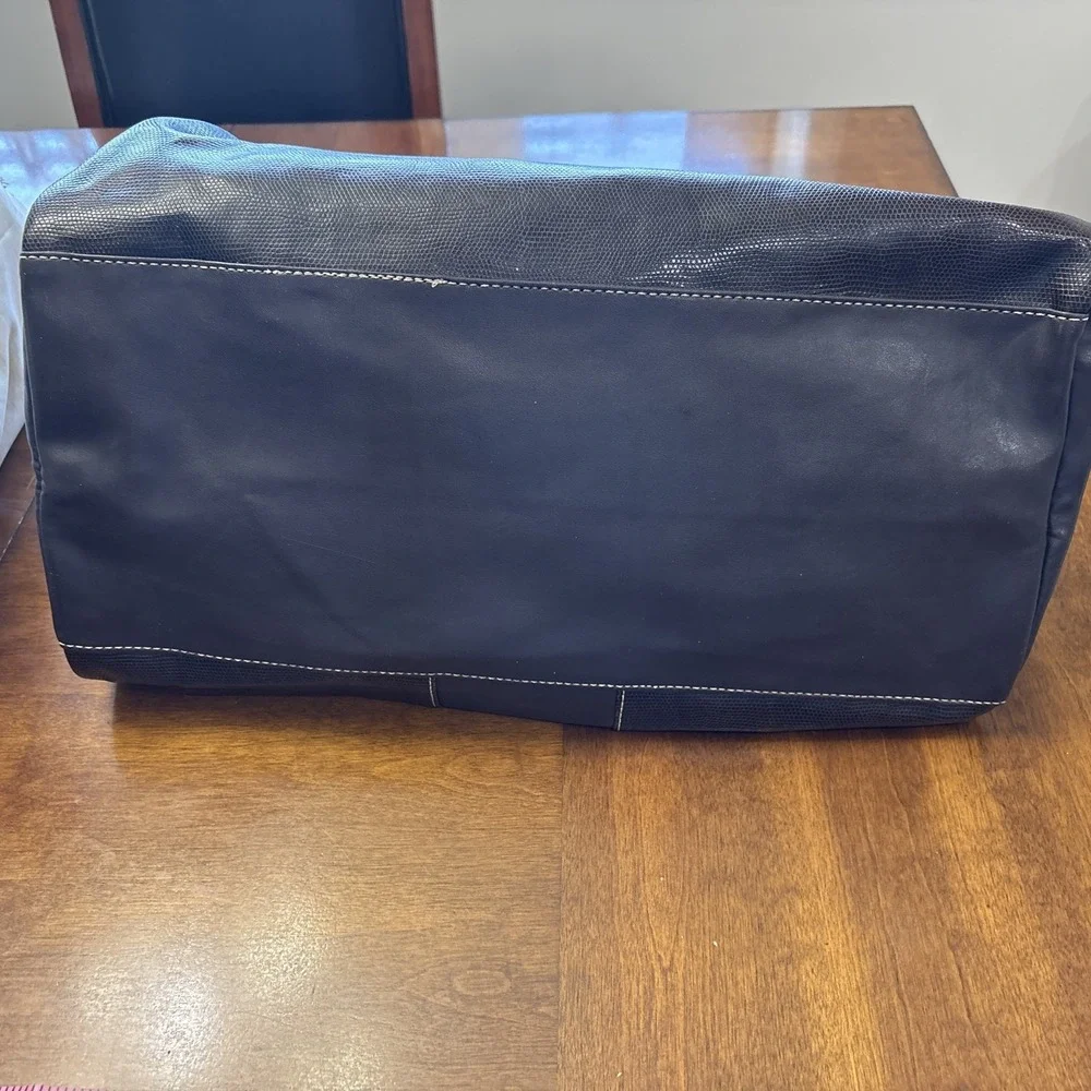 Aramis Large Duffel Travel Bag Dark Brown Zipper Close‎ Large